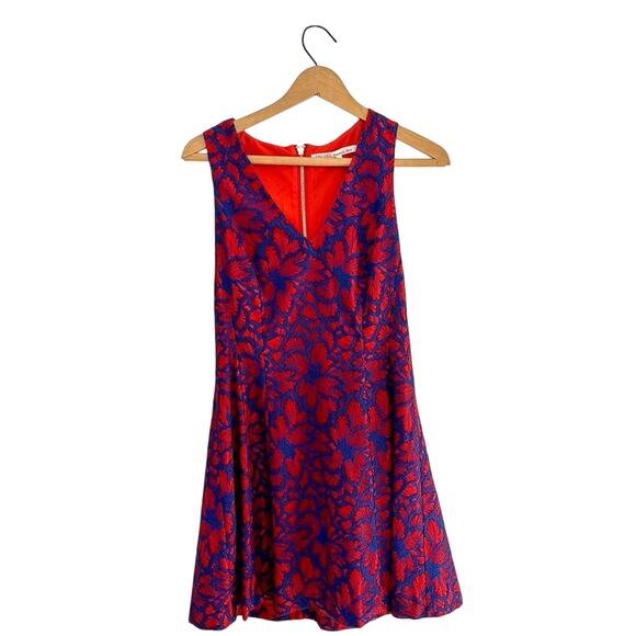 Rachel Rachel Roy Red Blue Fit & Flare Dress Size 4 - Picture 2 of 6
